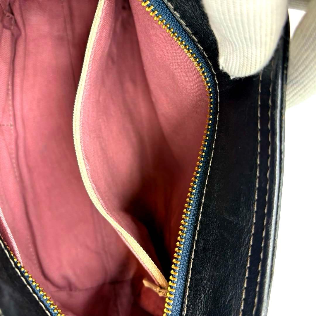 未使用級　Dakota ダコタ キューブ ショルダーバッグ 2way 牛革　黒