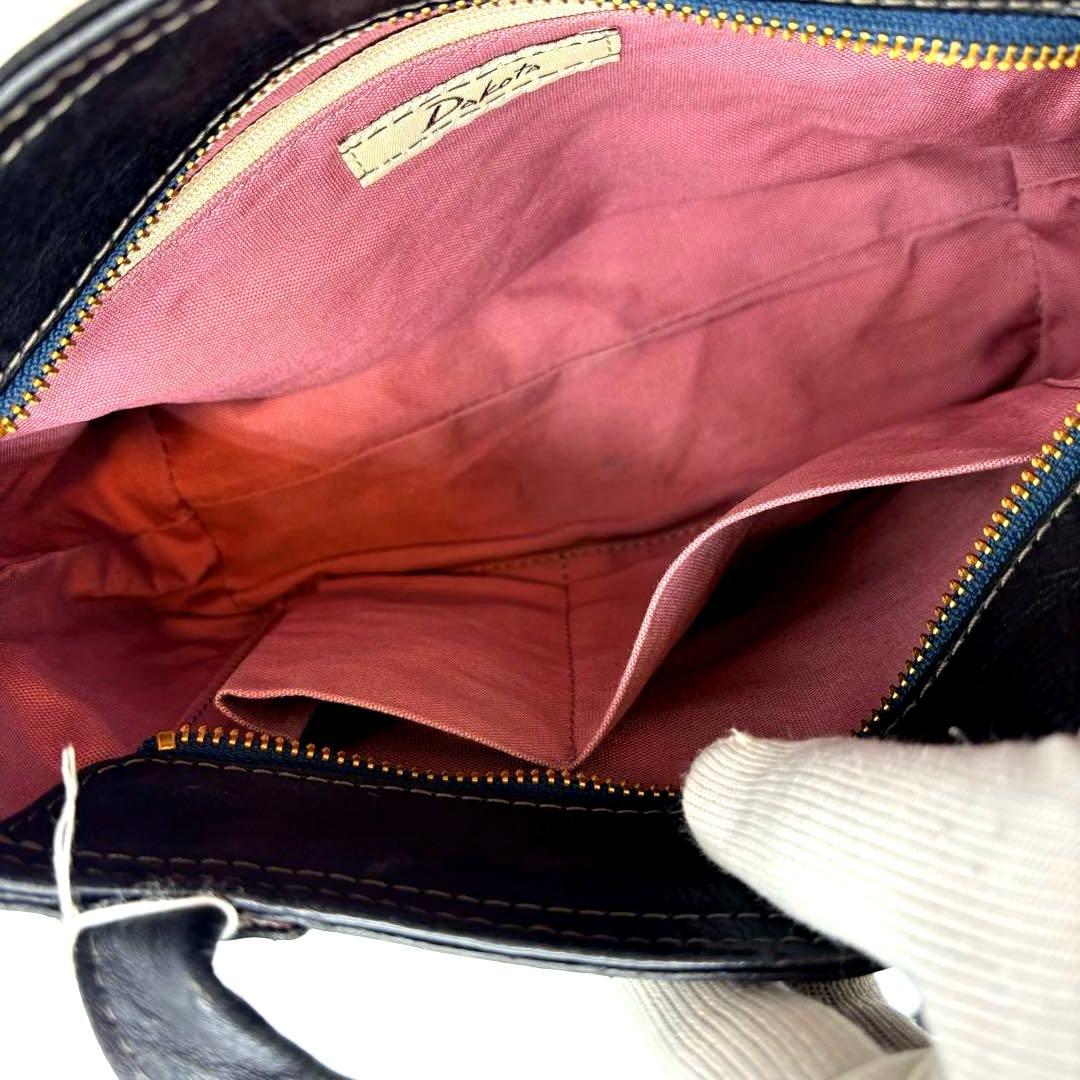 未使用級　Dakota ダコタ キューブ ショルダーバッグ 2way 牛革　黒