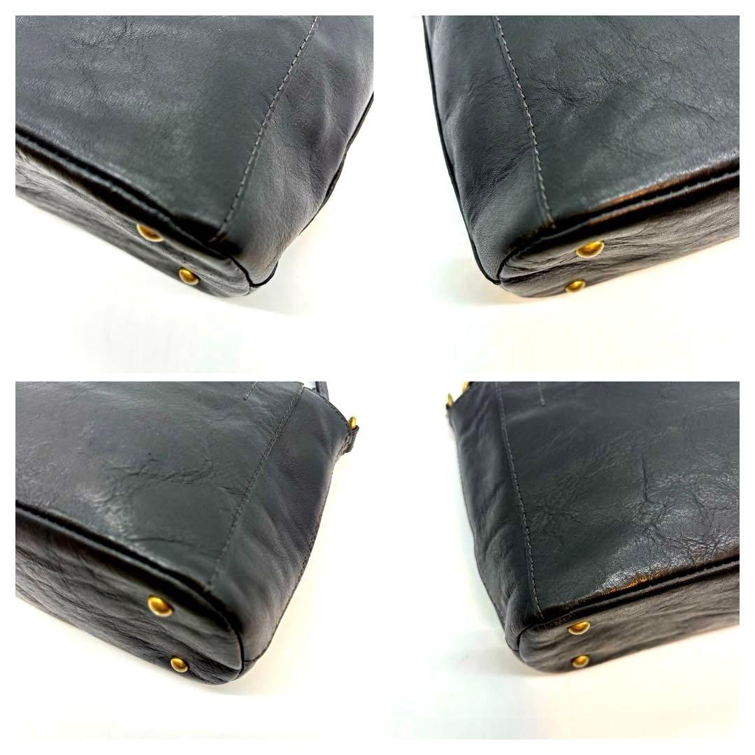 未使用級　Dakota ダコタ キューブ ショルダーバッグ 2way 牛革　黒