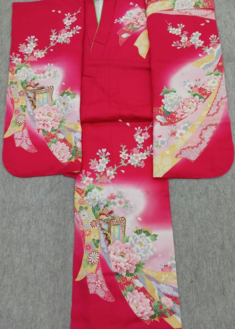 ★最終掲載★七歳お祝い着物 新品お仕立上がり 長襦袢付