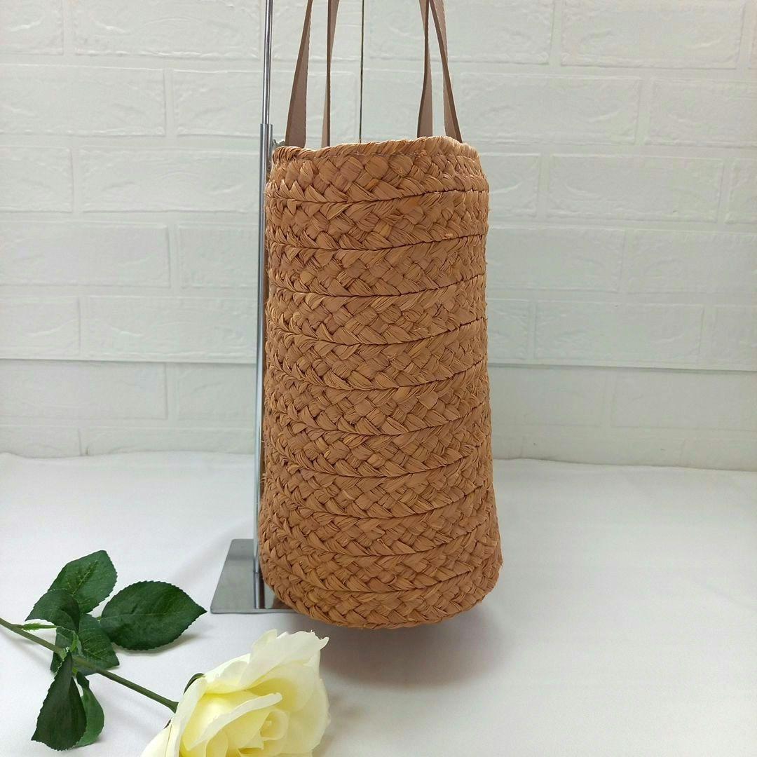 HELEN KAMINSKI ラフィア レザー トートバッグ 肩掛け カゴバッグ