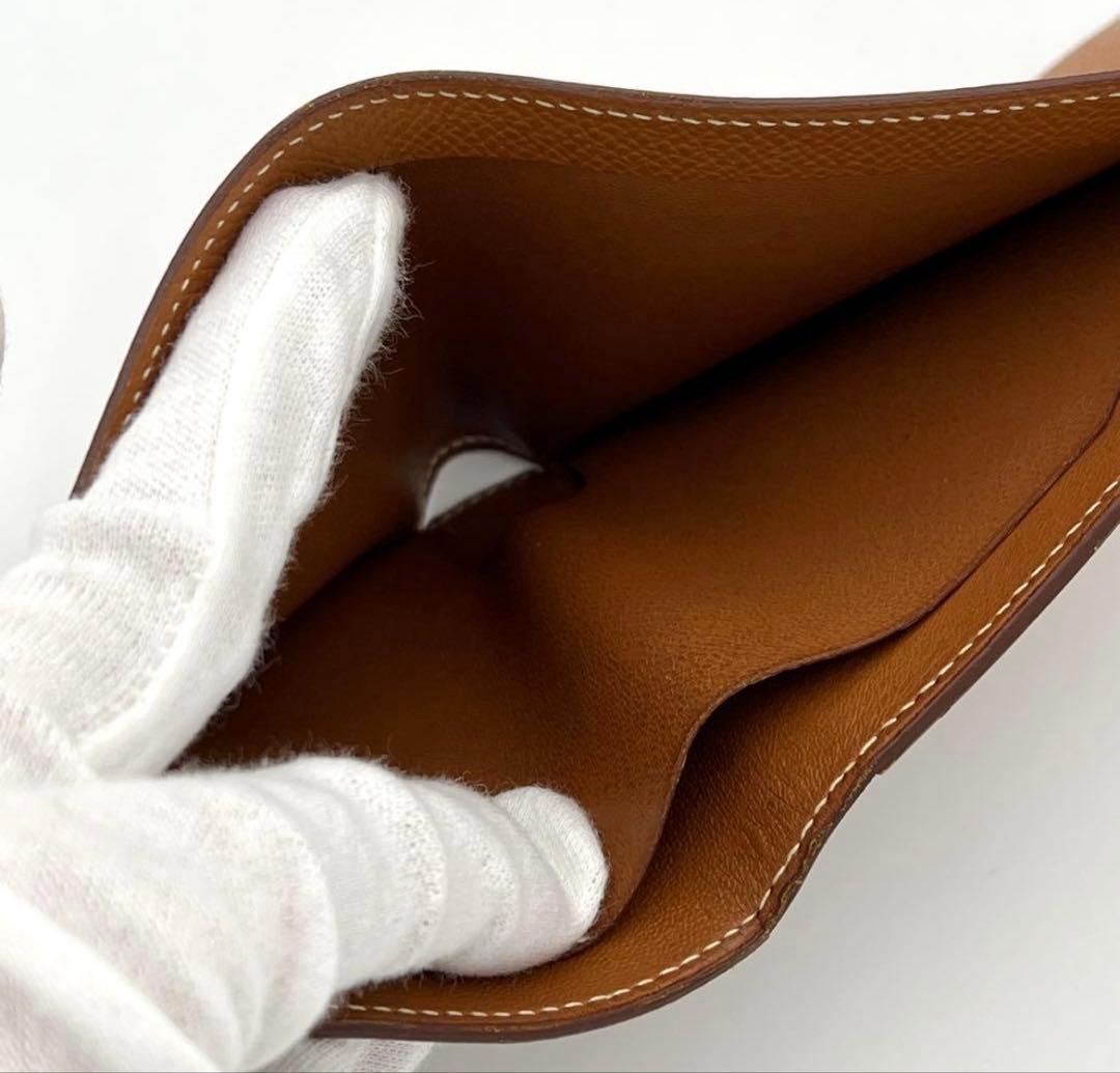 エルメス MC2 コペルニクス ヴォーエプソン □L刻印 ゴールド 二つ折り財布