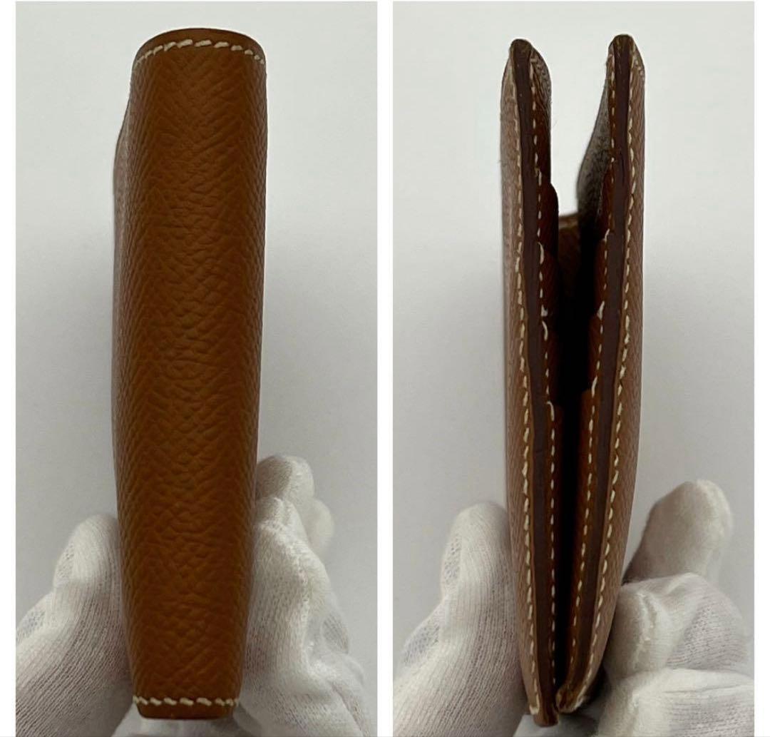 エルメス MC2 コペルニクス ヴォーエプソン □L刻印 ゴールド 二つ折り財布