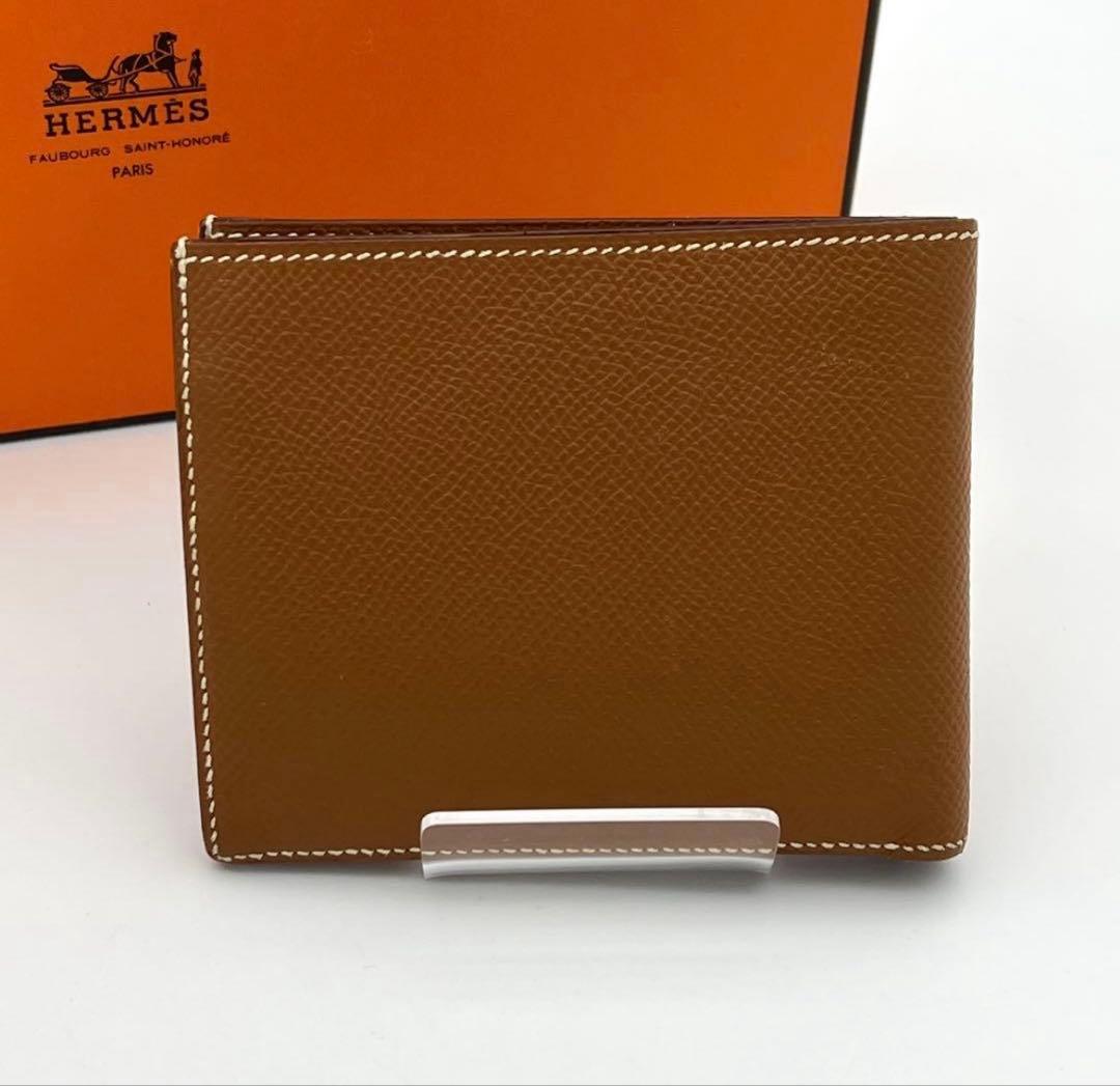 エルメス MC2 コペルニクス ヴォーエプソン □L刻印 ゴールド 二つ折り財布