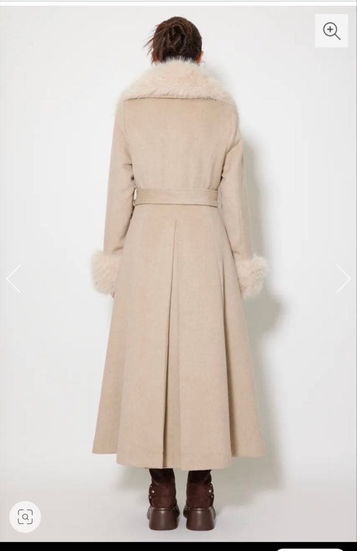 2WAYラグジュアリーレディーコート(ベージュ)