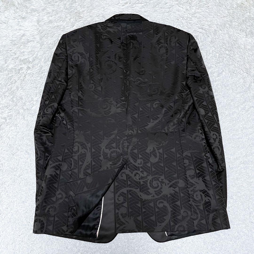 新品同様✨ヴェルサーチ コレクション ジャガード総柄 タキシードジャケット 52