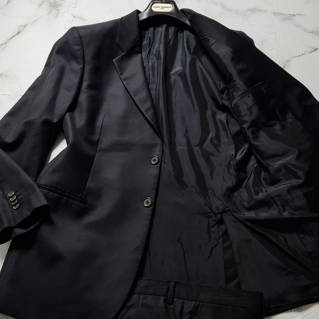 入手困難✨XXL相当 ジョルジオアルマーニ 最高級 カシミヤ素材 スーツ 黒