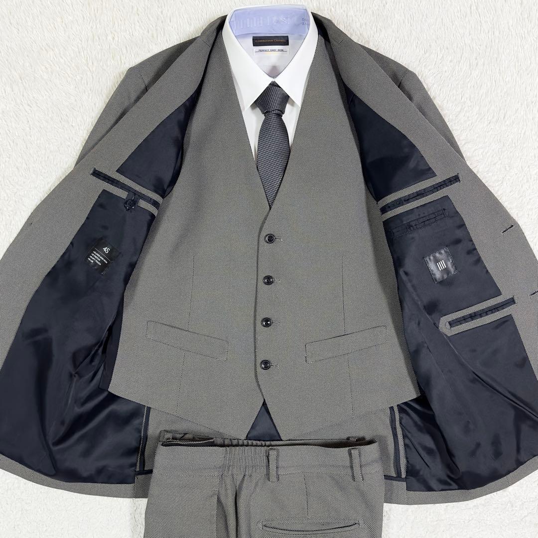 美品✨スーツセレクト スリーピース セットアップ スーツ 4S グレー A4