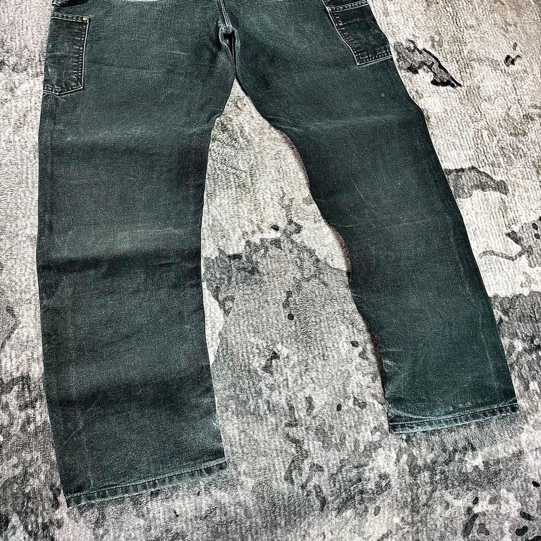 00s USA製 36×34 Carhartt 極上フェード 黒ダック 一点物