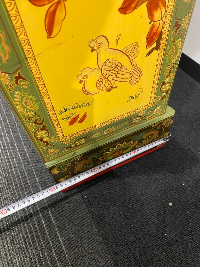 レトロ　ペイント　キャビネット　アジアン　ヴィンテージ