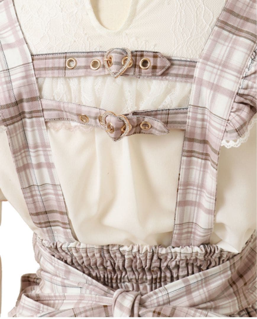 LIZLISA☆ハシゴリボンチェックティアードスカパン