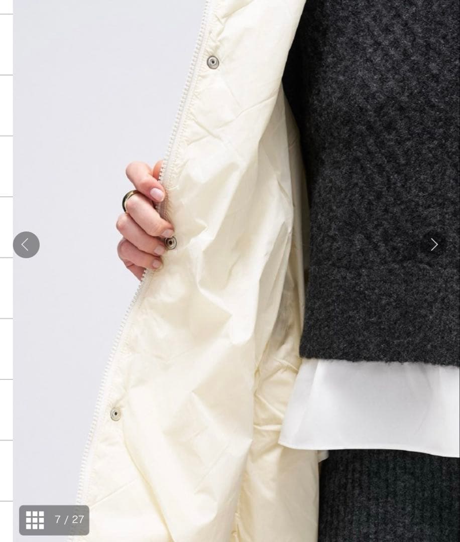 YUI新品タグ付　TAION 【洗える】シティ　ダウンケープ　今季完売品