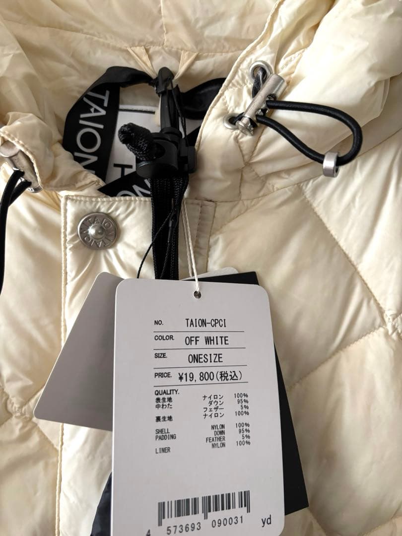 YUI新品タグ付　TAION 【洗える】シティ　ダウンケープ　今季完売品