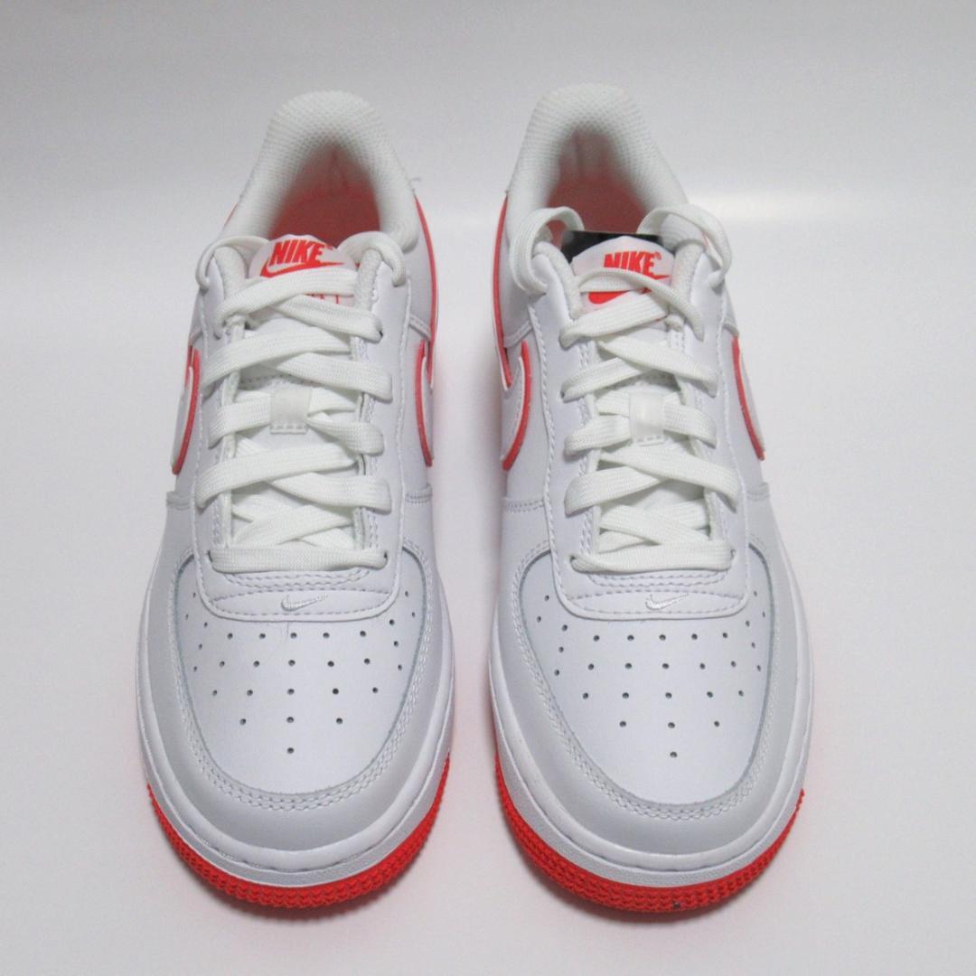 23cm 白 赤 ナイキ エアフォース1 GS ジュニア レディース