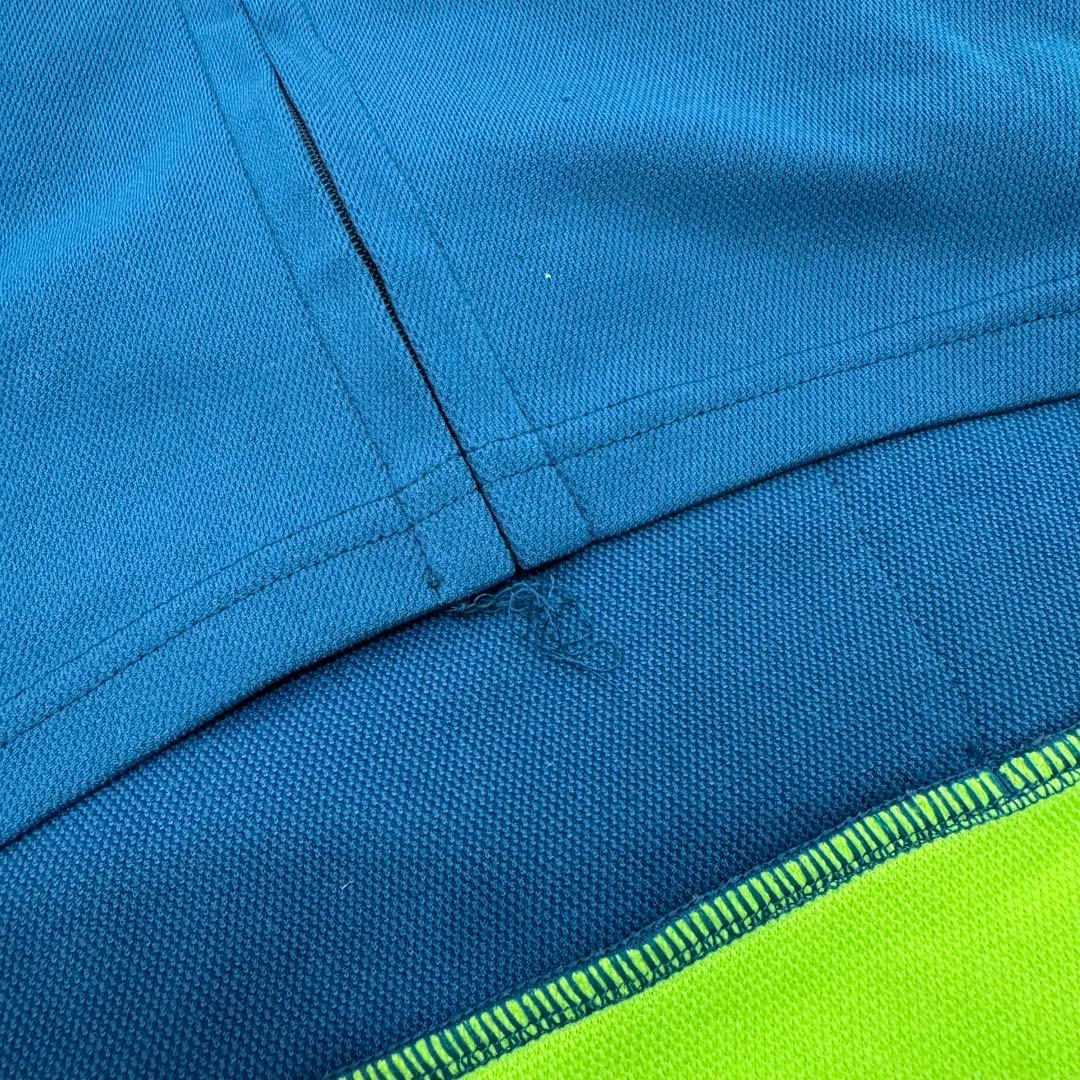 mont-bell サイクルジャージ 蛍光イエロー ライトブルー L スポーツ