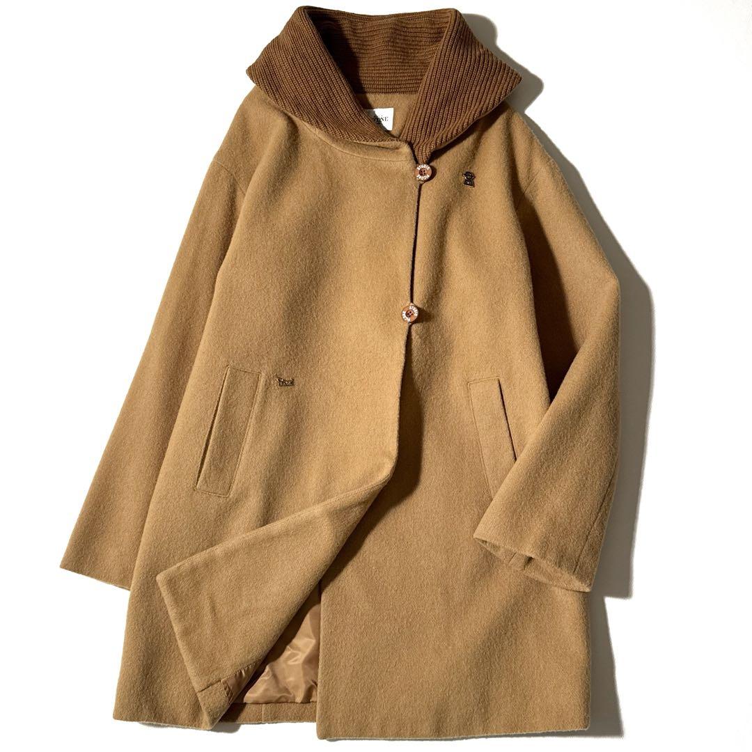 ピッコーネ ウールフーデッドコート 大きいサイズ