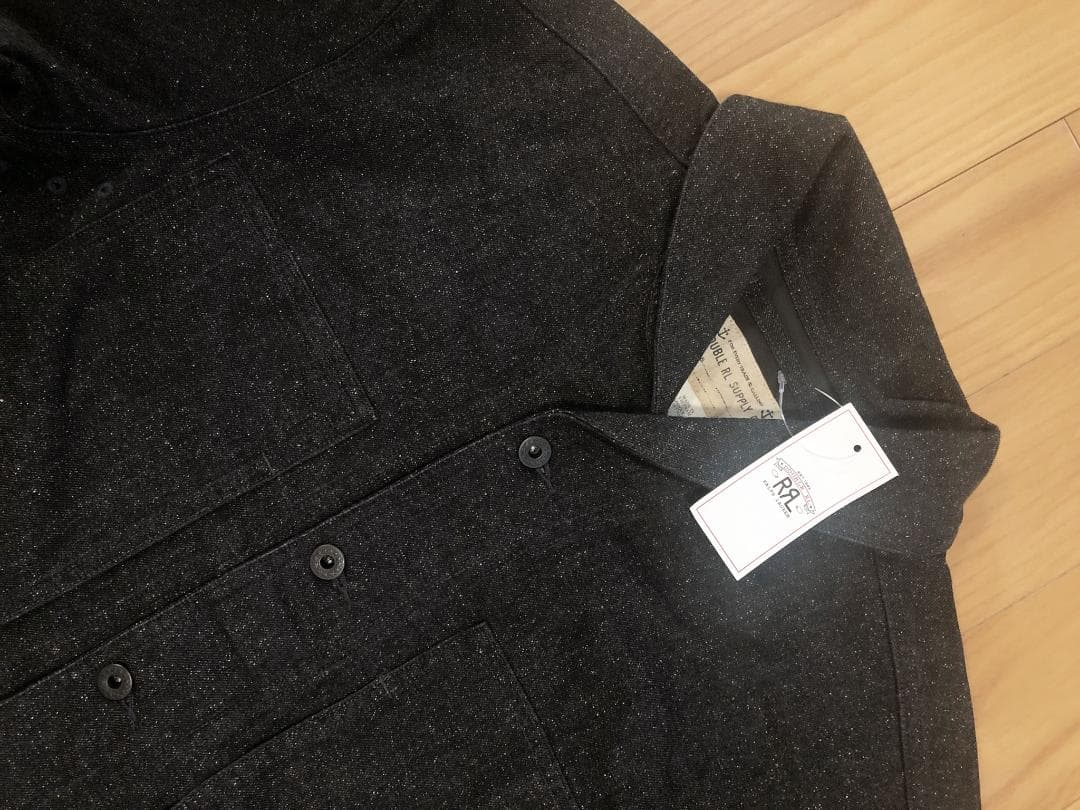 新品 RRL Black Denim Shawl Collar Jump JK