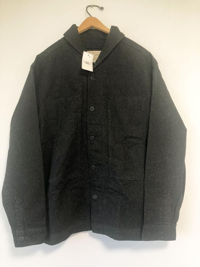 新品 RRL Black Denim Shawl Collar Jump JK
