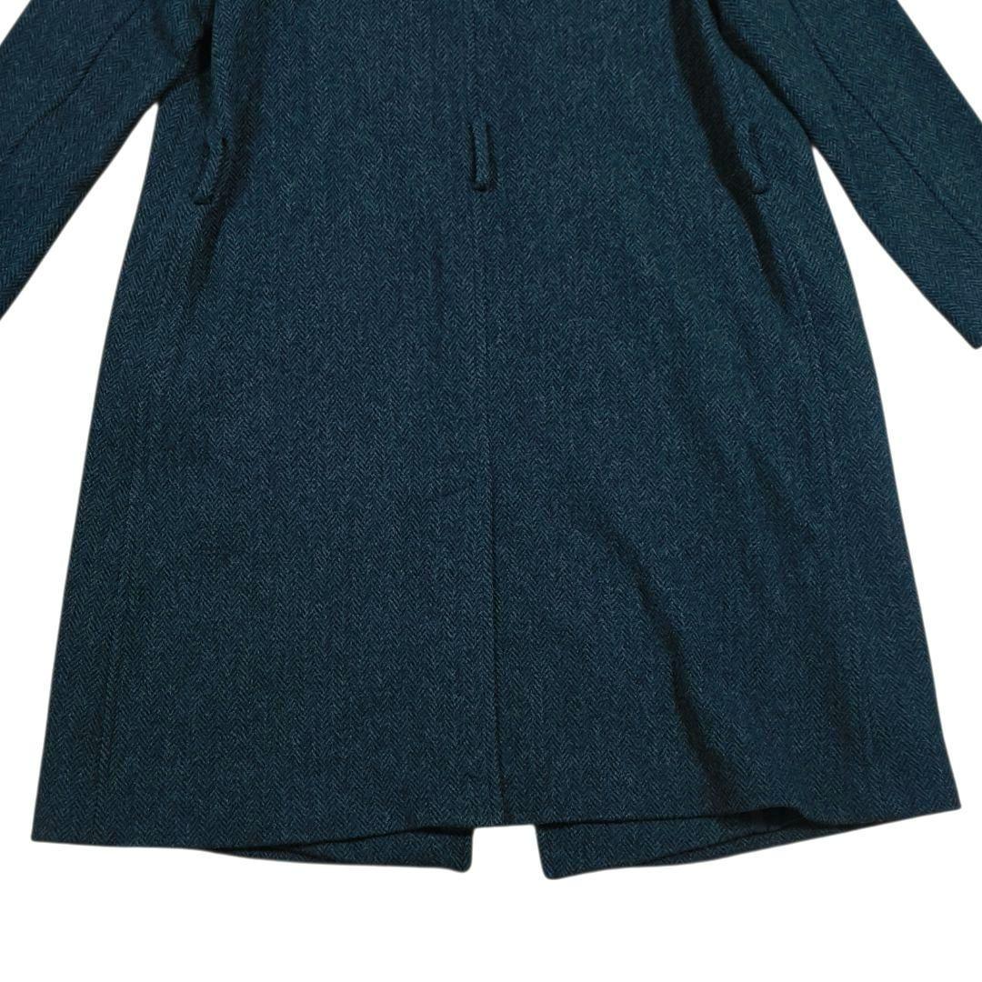 美品✨️ポロラルフローレン　ロングコート　ガウン　グレー系　L　ヘリンボーン