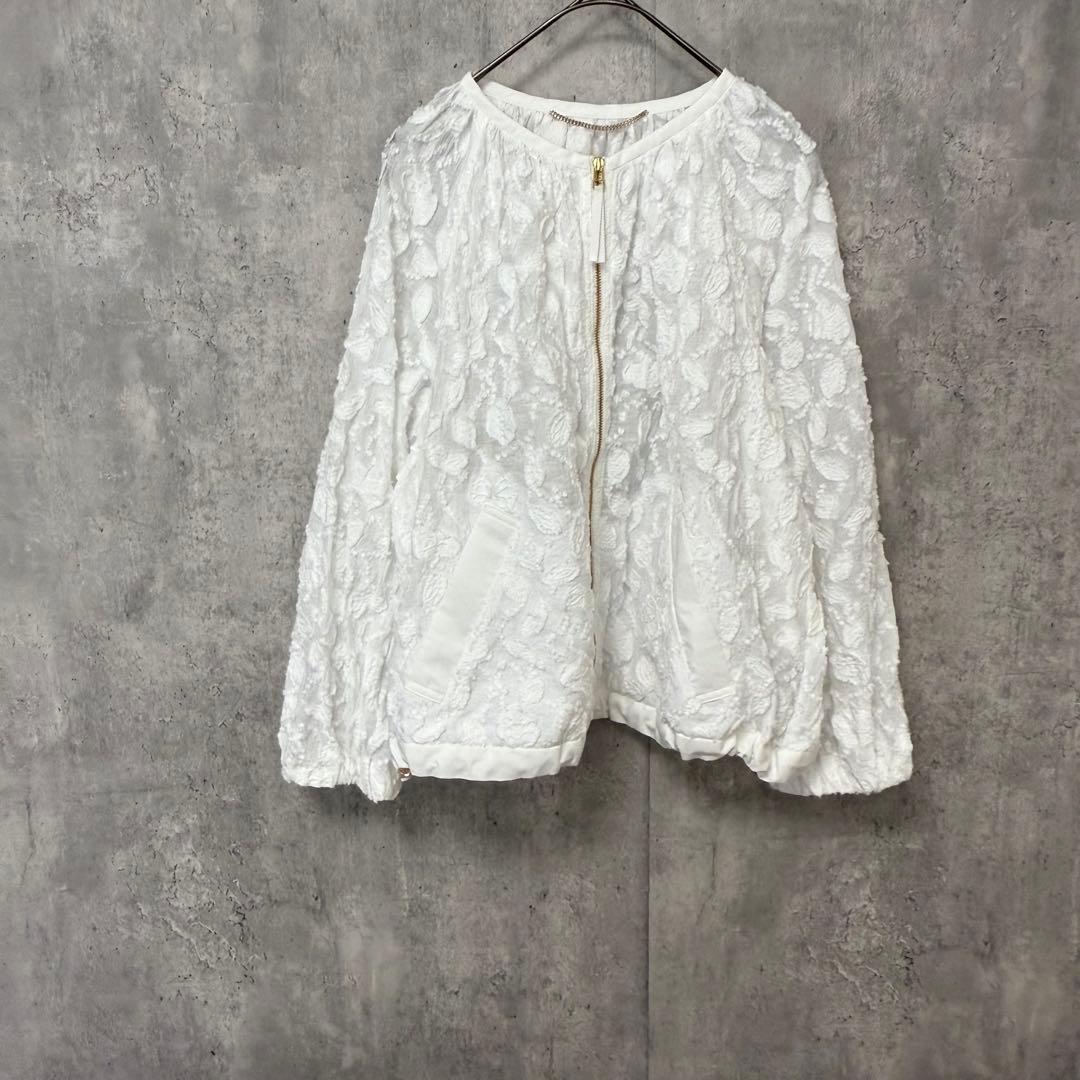 NOLLEYS ノーリーズ　シアーカットジャガードブルゾン　アウター