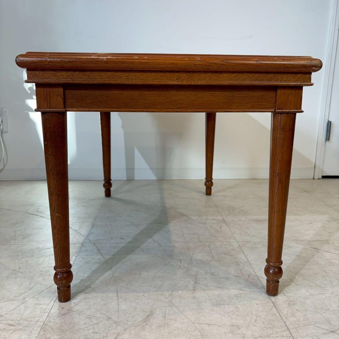 センターテーブル　ローテーブル　木製　真鍮装飾　ヨーロピアン 2/2