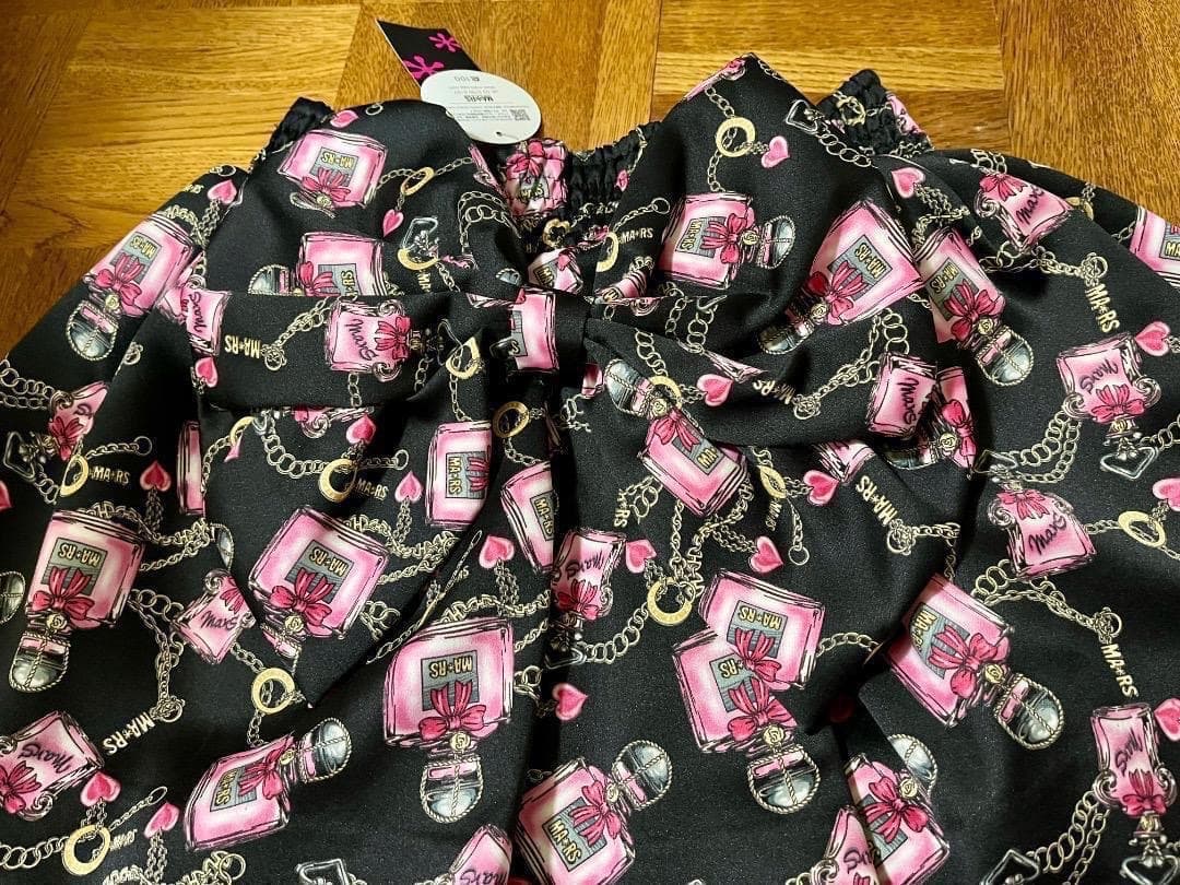 紙タグ付き！ MARS マーズ BIGおリボン パフューム柄スカラップスカート