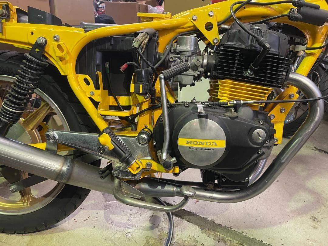 ホークⅢ ショート管 マフラー 無地　CB250N CB400N 【新品】