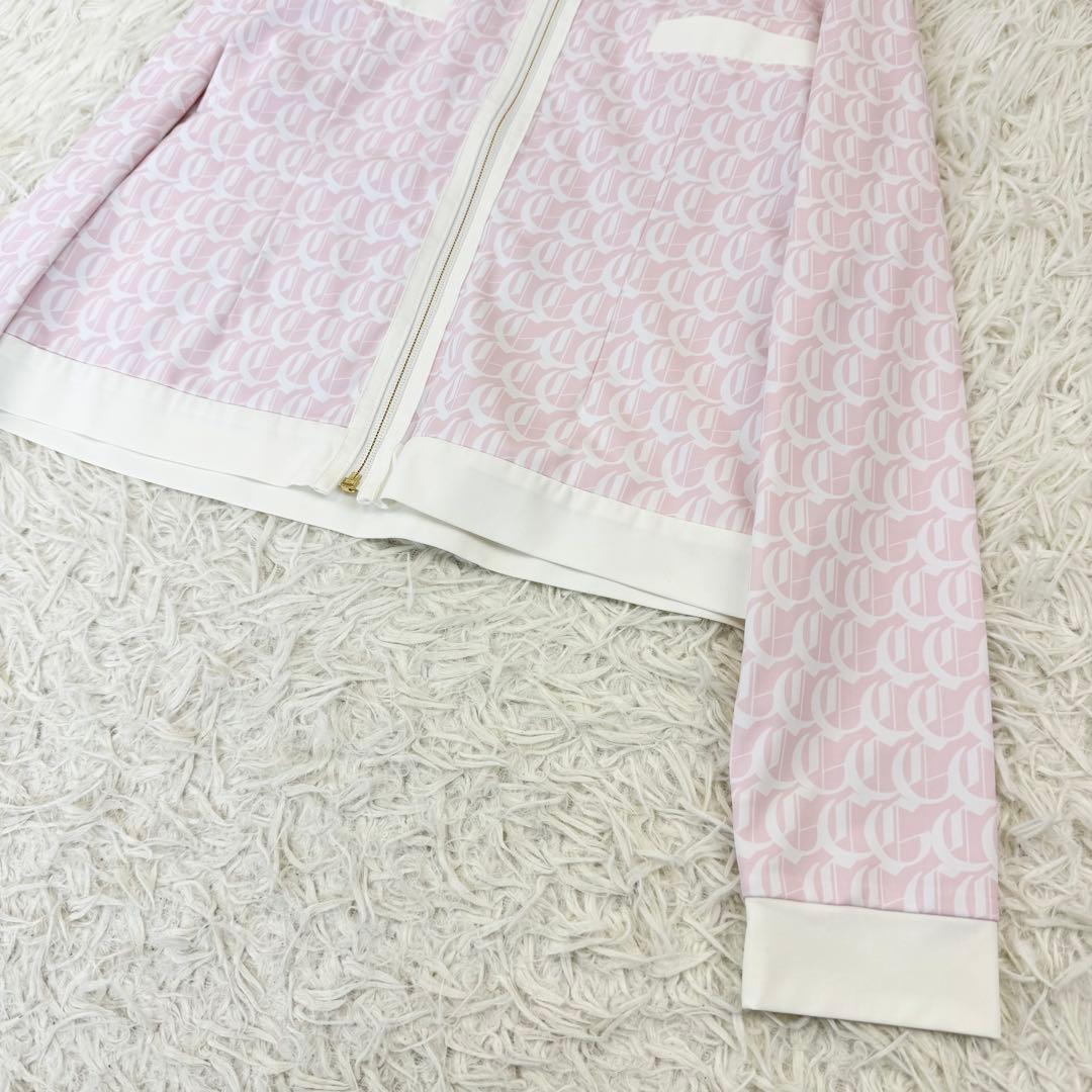 未使用級 近年 セルフォード ゴルフ モノグラムPTカットカーディガン CG