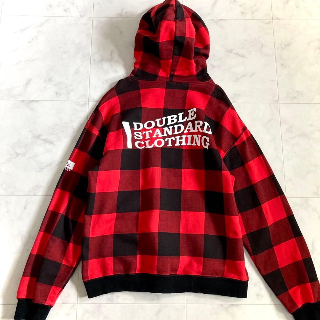 ダブルスタンダードクロージング オリジナルバッファローチェックプリントフーディー