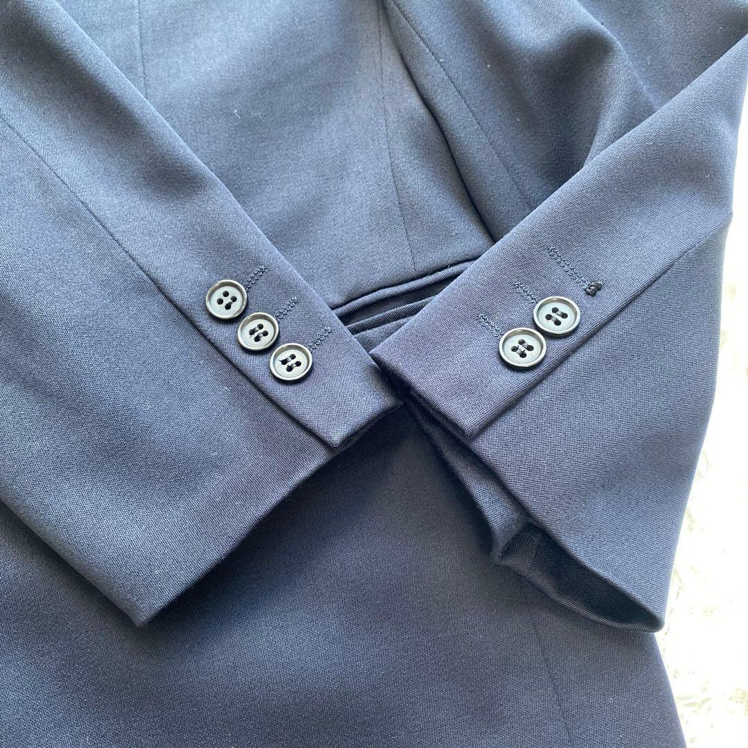 イヴサンローラン　ダブル　セットアップ　スーツ　ネイビー　ジャケット　パンツ