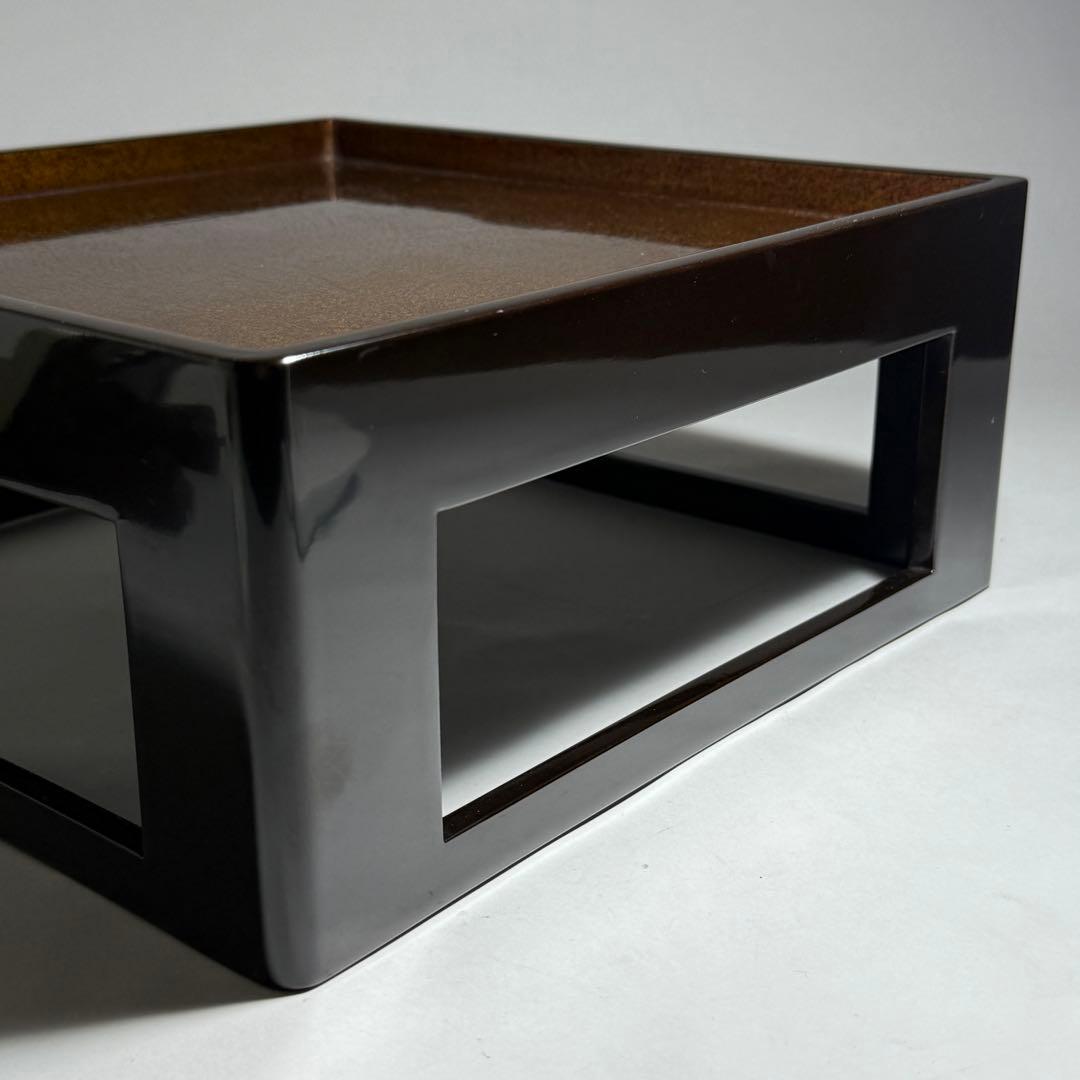 ◆輪島塗 重台 梨地御膳 本漆 時代箱入り 昭和十年◆