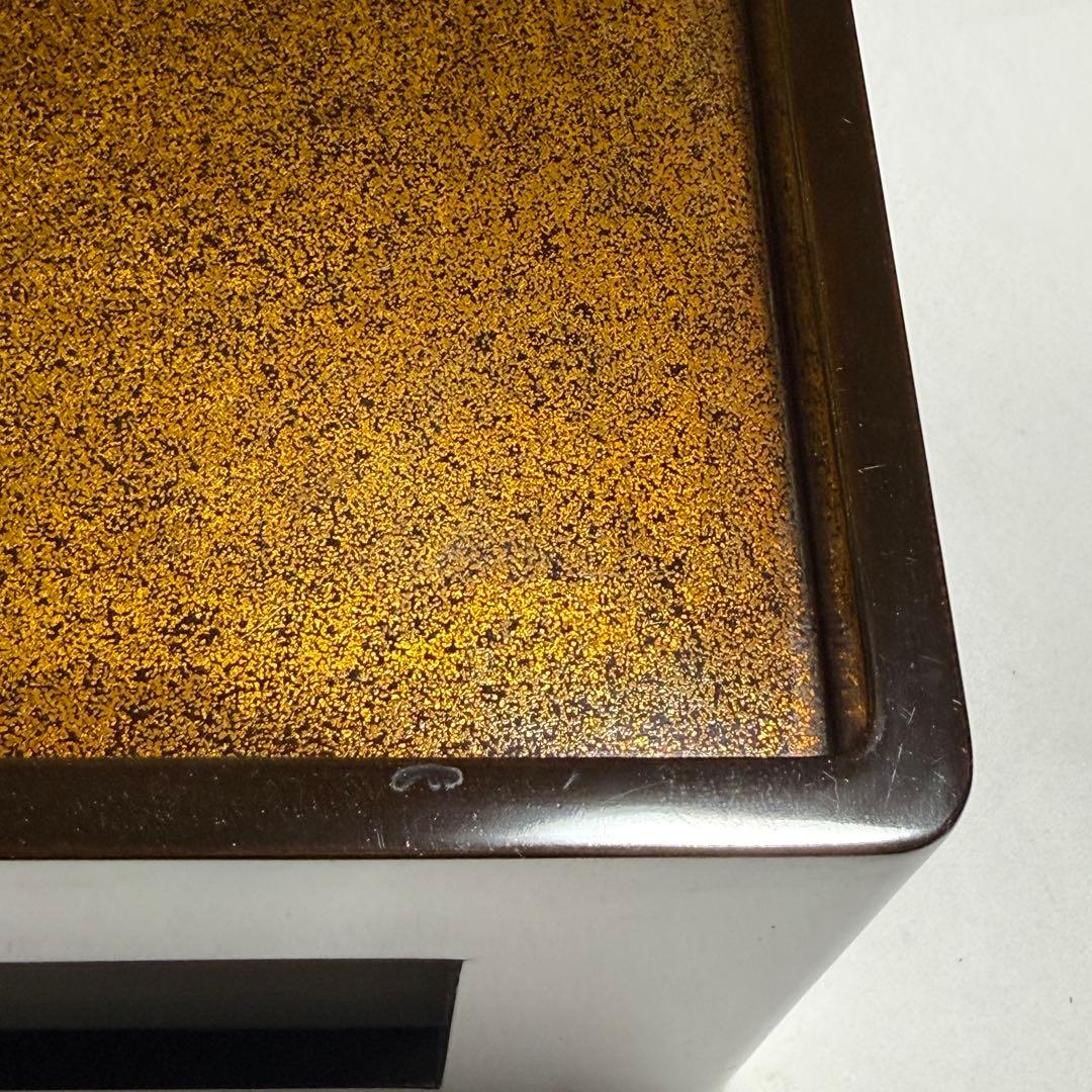 ◆輪島塗 重台 梨地御膳 本漆 時代箱入り 昭和十年◆