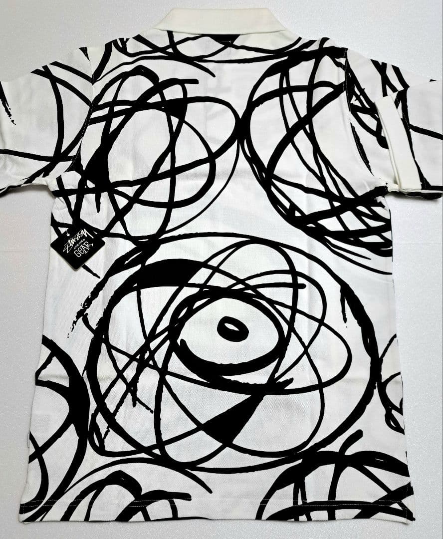 【ゴルフ・M新品】 Stüssy × FL アトミックリング ポロシャツ 白