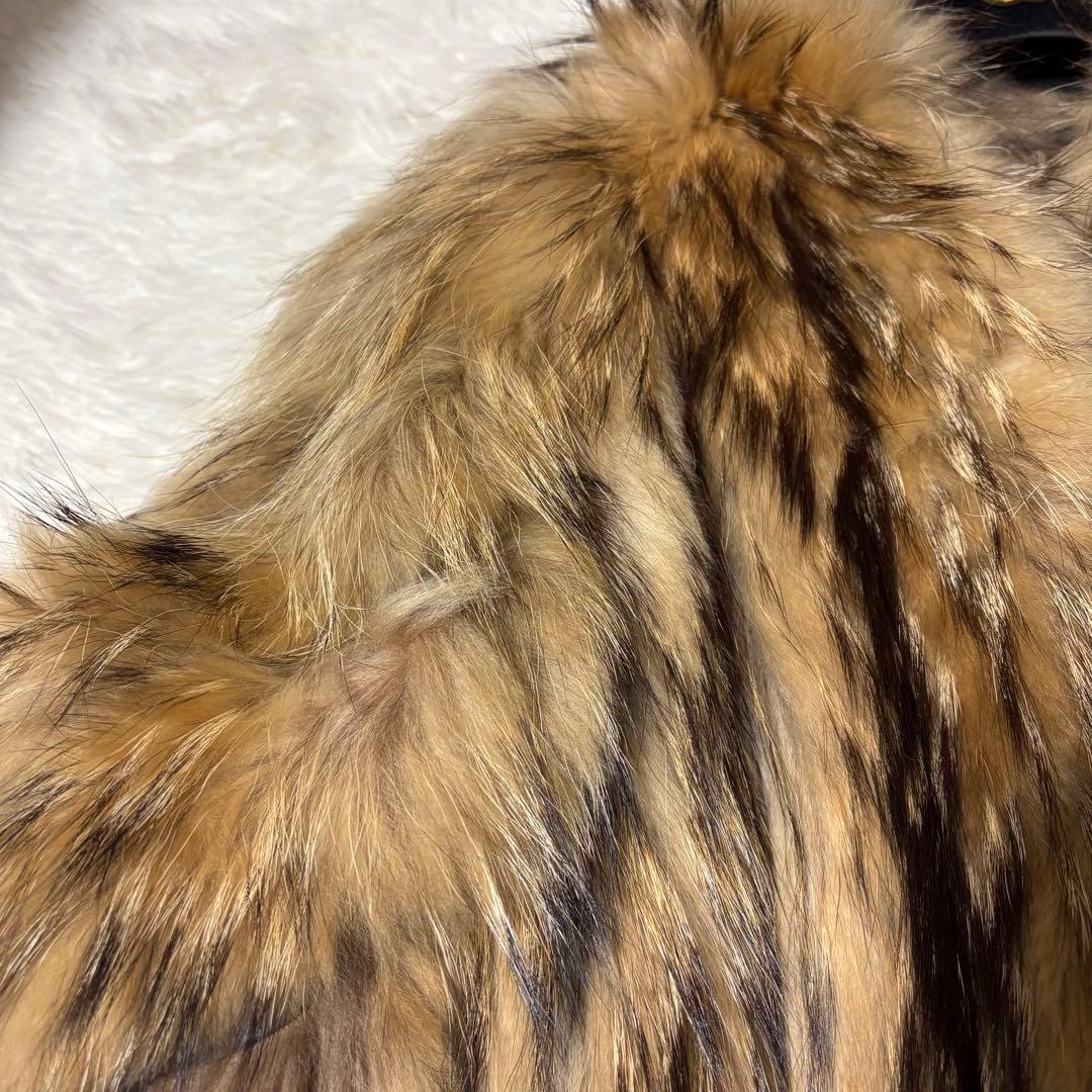 肉厚 EMBA シルバーフォックス 本毛皮 ファーコート Fサイズ ボリューム