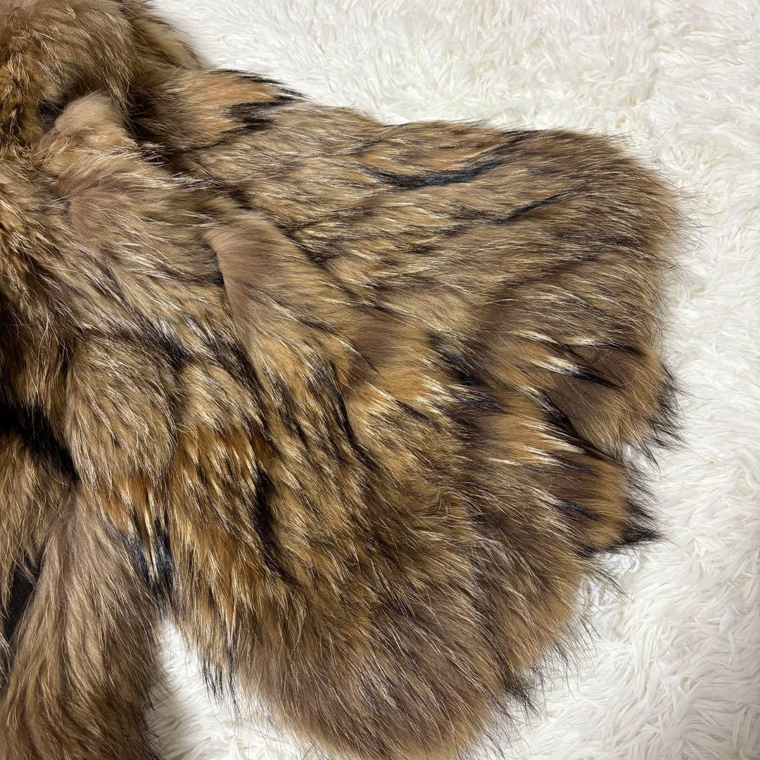 肉厚 EMBA シルバーフォックス 本毛皮 ファーコート Fサイズ ボリューム