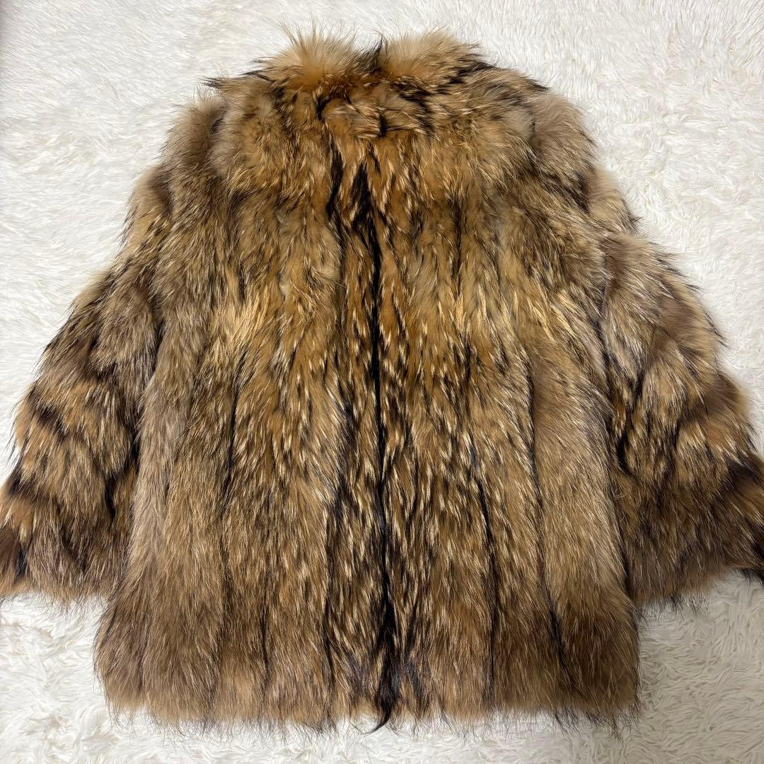 肉厚 EMBA シルバーフォックス 本毛皮 ファーコート Fサイズ ボリューム