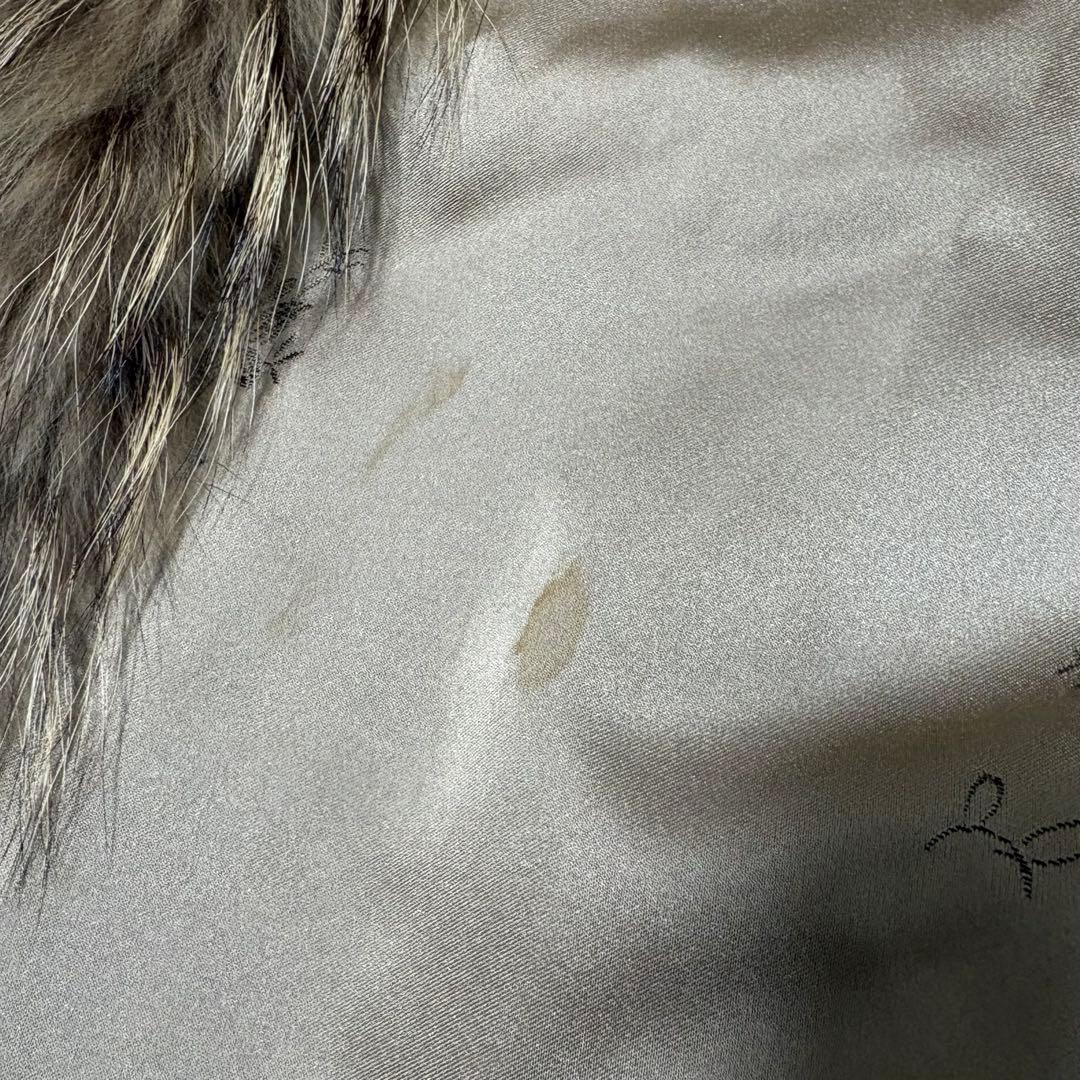 肉厚 EMBA シルバーフォックス 本毛皮 ファーコート Fサイズ ボリューム