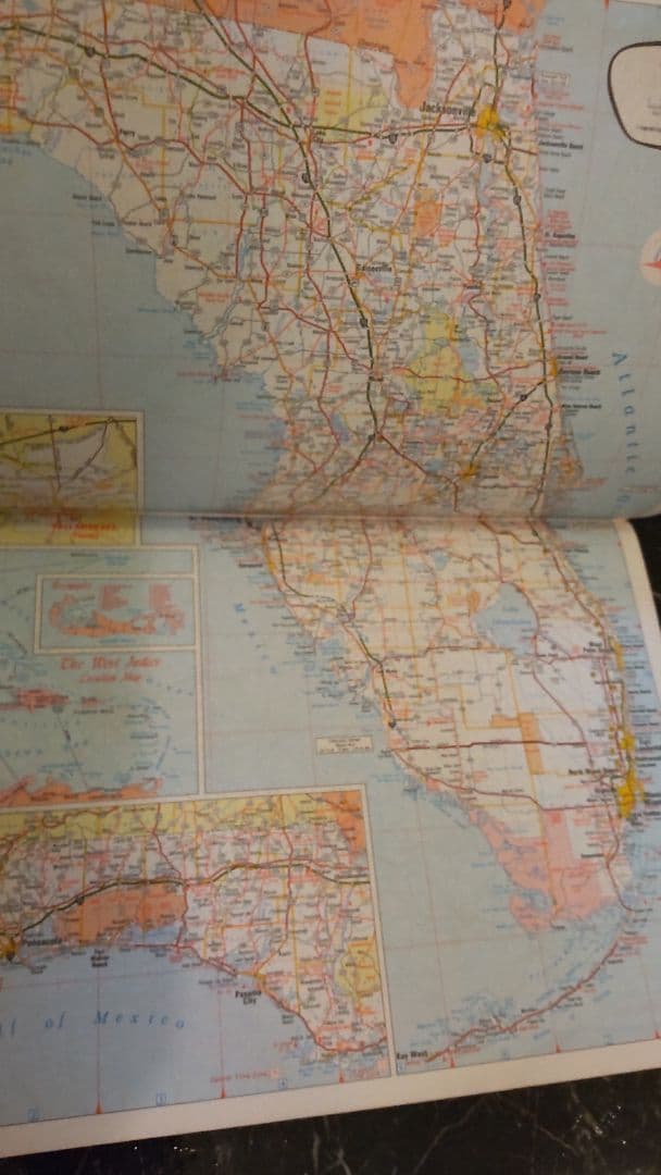 大型1982年　ロードアトラス　アメリカとカナダの道路地図