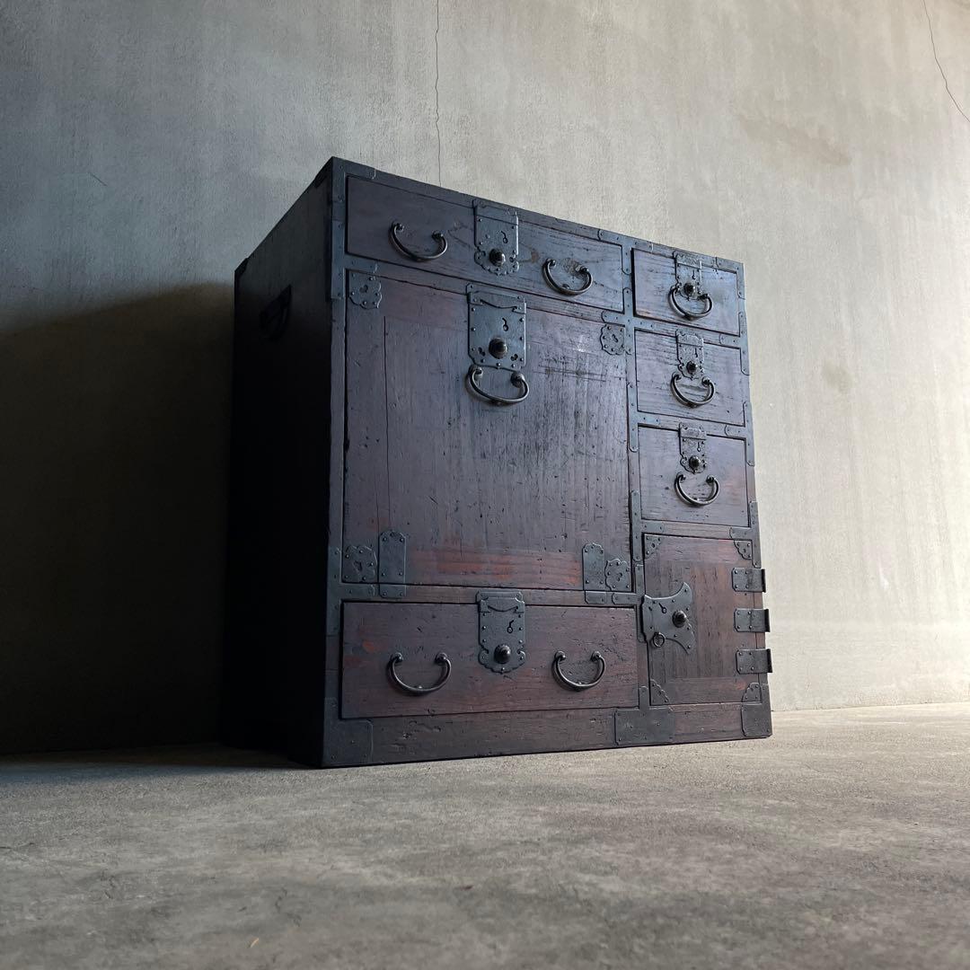 小箪笥 和製アンティーク 箪笥 時代箪笥 小物収納 引き出し 帳場箪笥　骨董