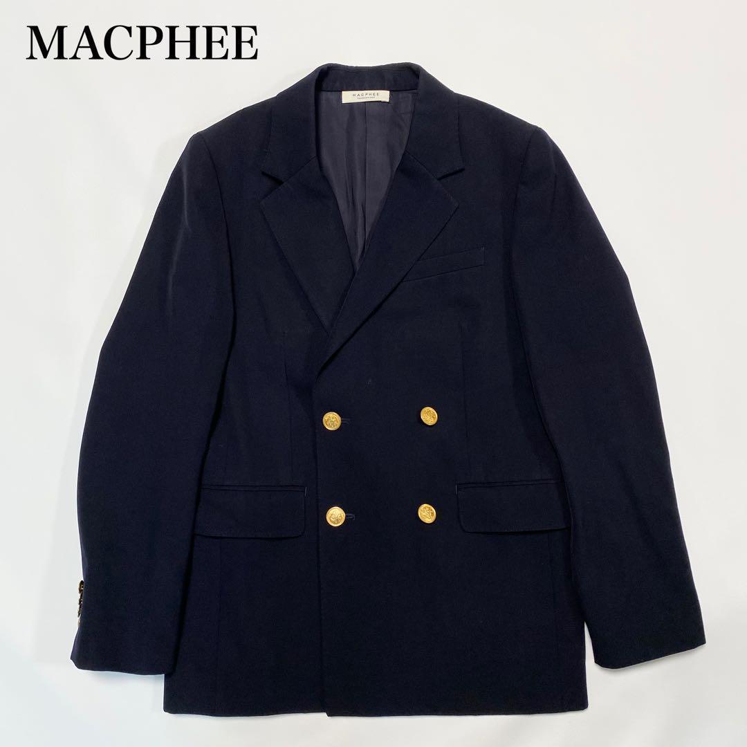 近年モデル✨　MACPHEE ウールギャバジン ダブルブレストジャケット　紺ブレ