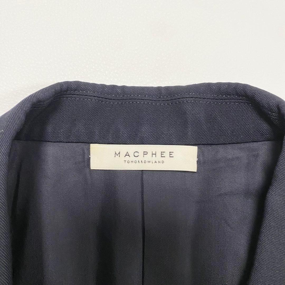 近年モデル✨　MACPHEE ウールギャバジン ダブルブレストジャケット　紺ブレ