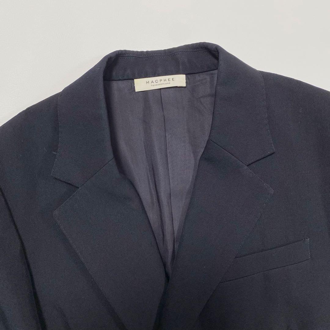 近年モデル✨　MACPHEE ウールギャバジン ダブルブレストジャケット　紺ブレ