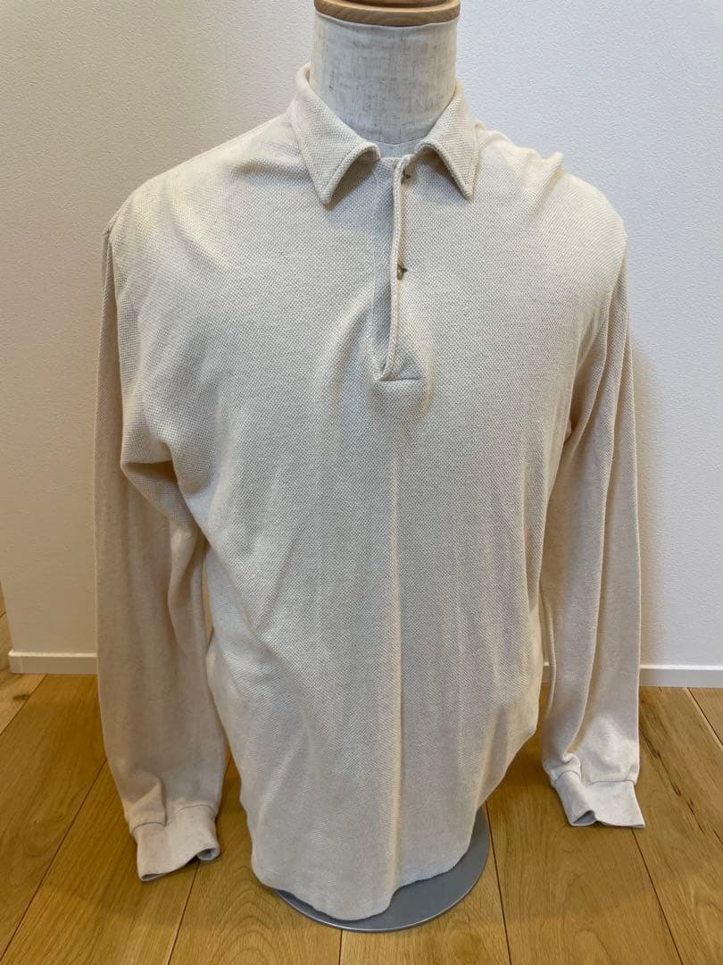 雰囲気◎ Polo by Ralph Lauren M ベージュ 長袖ポロシャツ