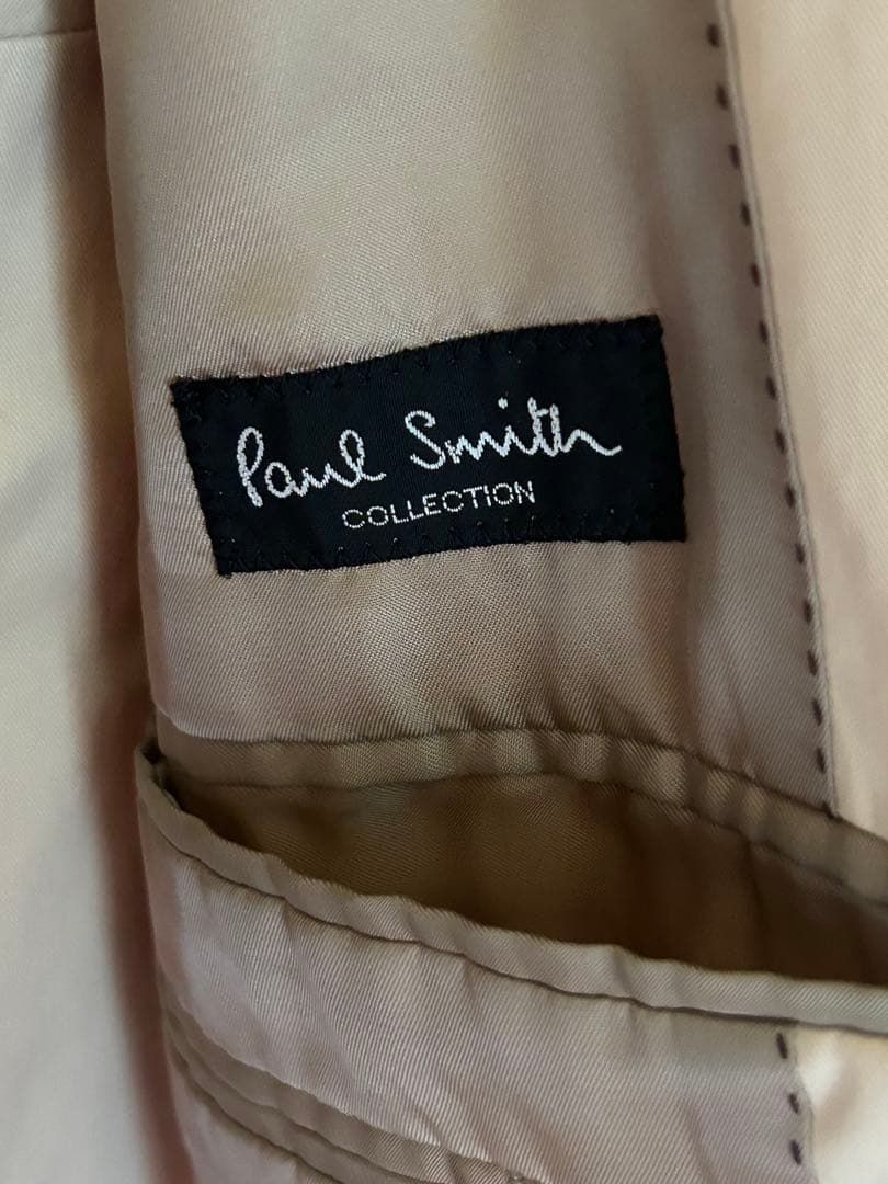 ベージュ シングルブレスト 2ピーススーツ