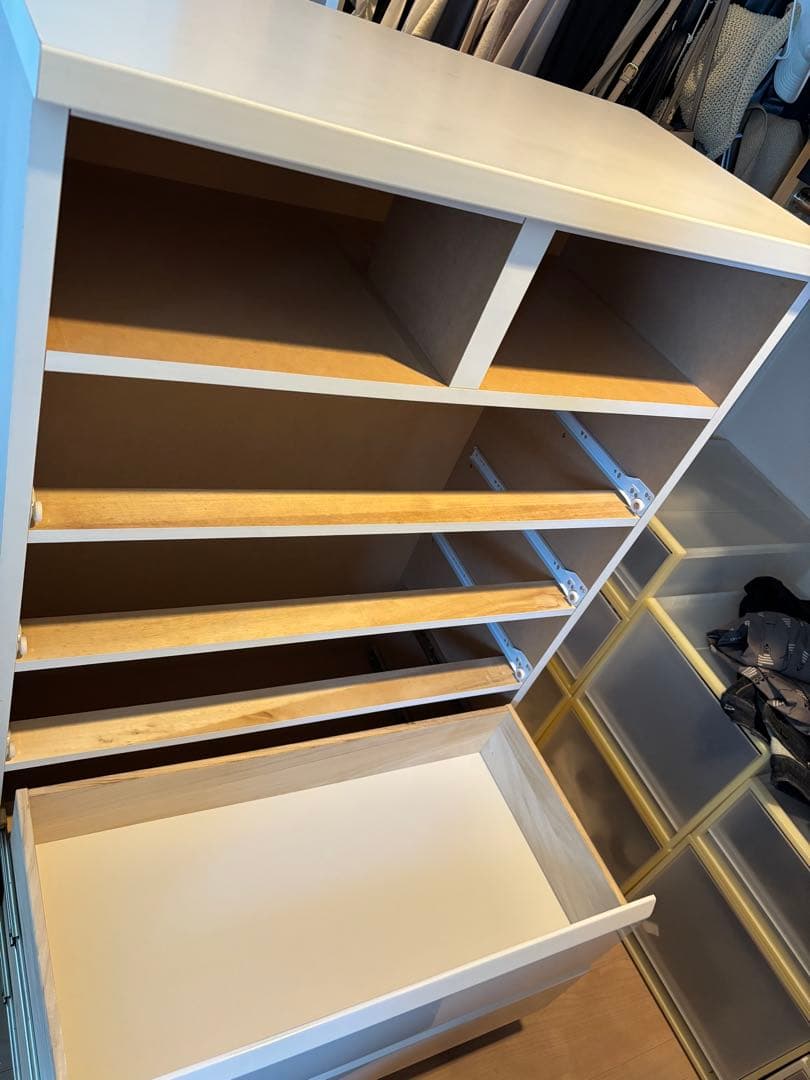 幅80 ハイチェスト　ホワイト　6段