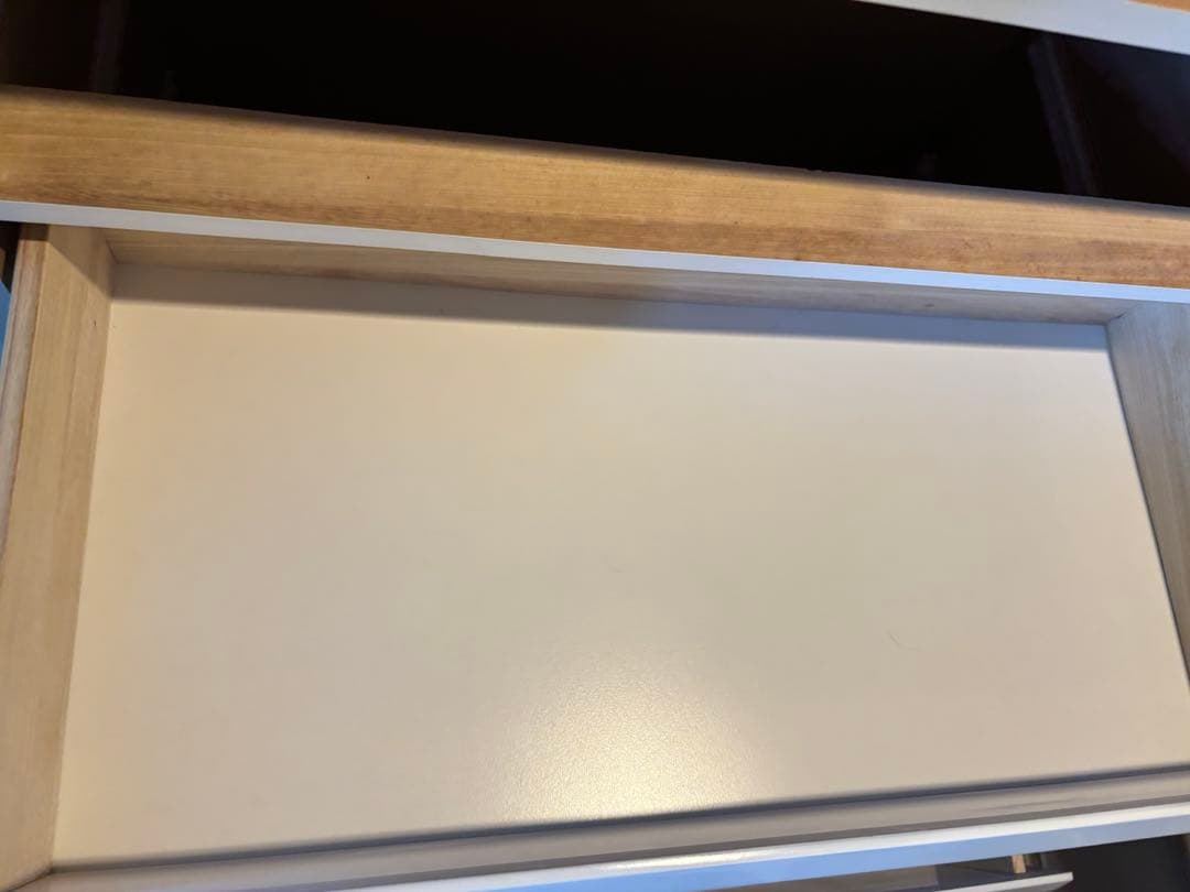 幅80 ハイチェスト　ホワイト　6段