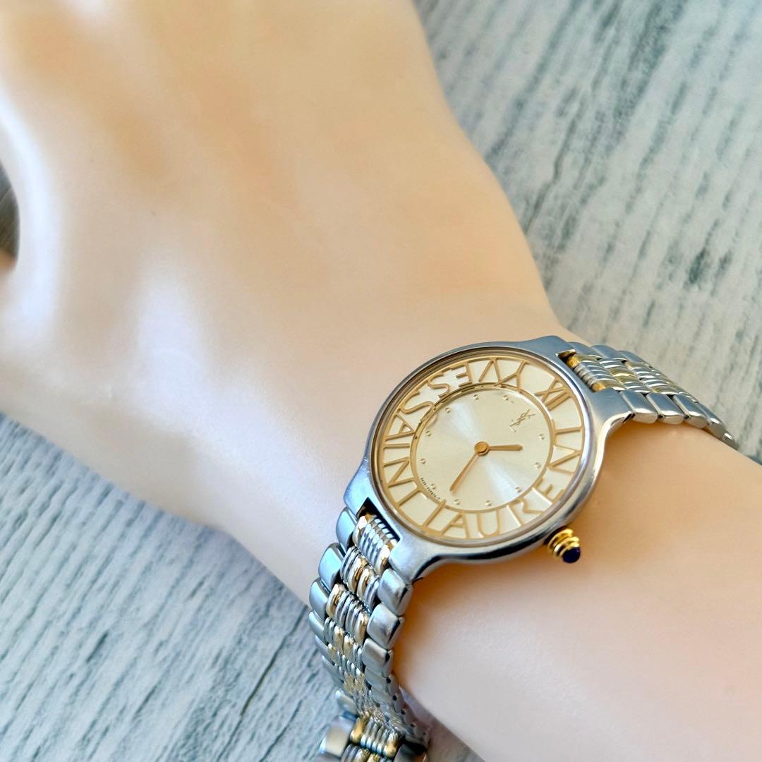 【希少】Yves Saint Laurent サンローラン腕時計 SS YSロゴ