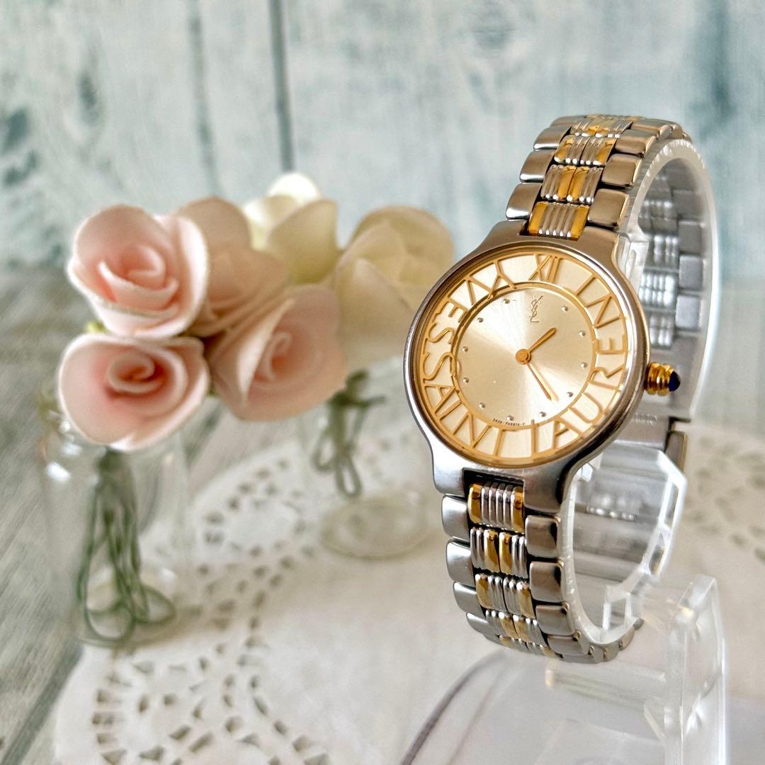 【希少】Yves Saint Laurent サンローラン腕時計 SS YSロゴ