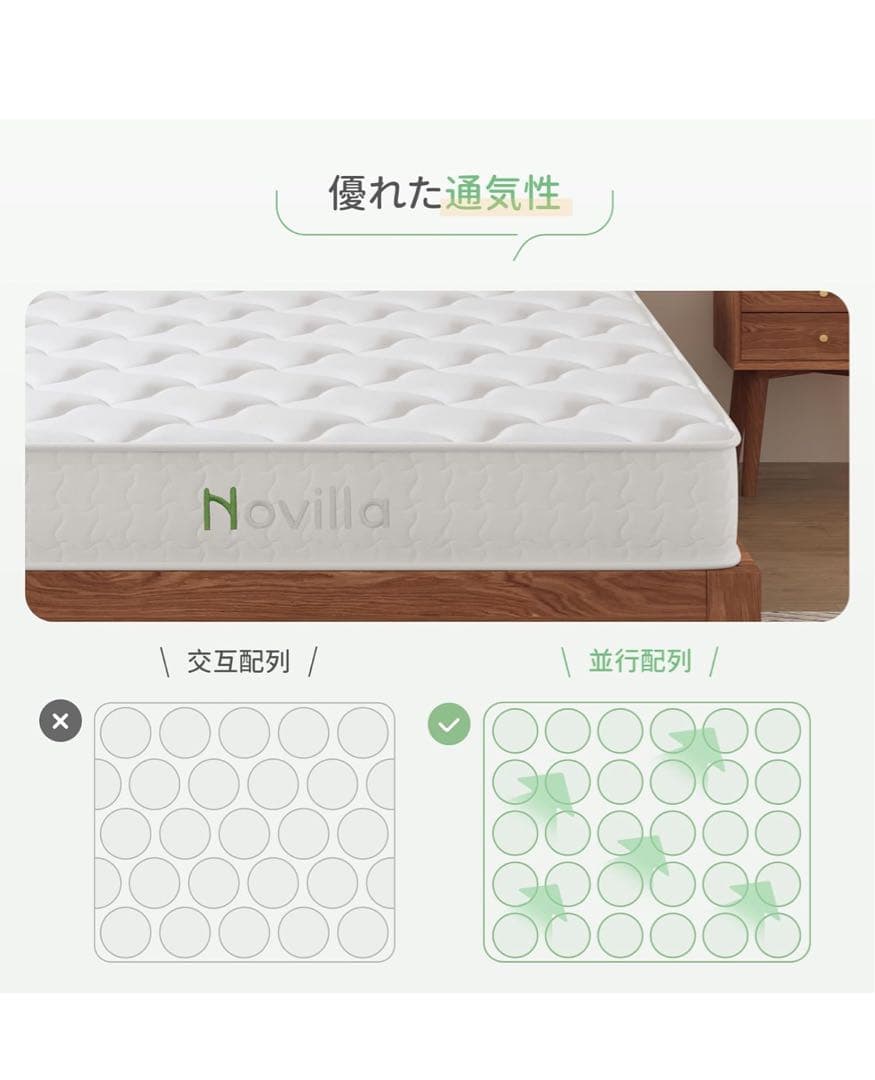 Novilla マットレス セミダブル ポケットコイルマットレス
