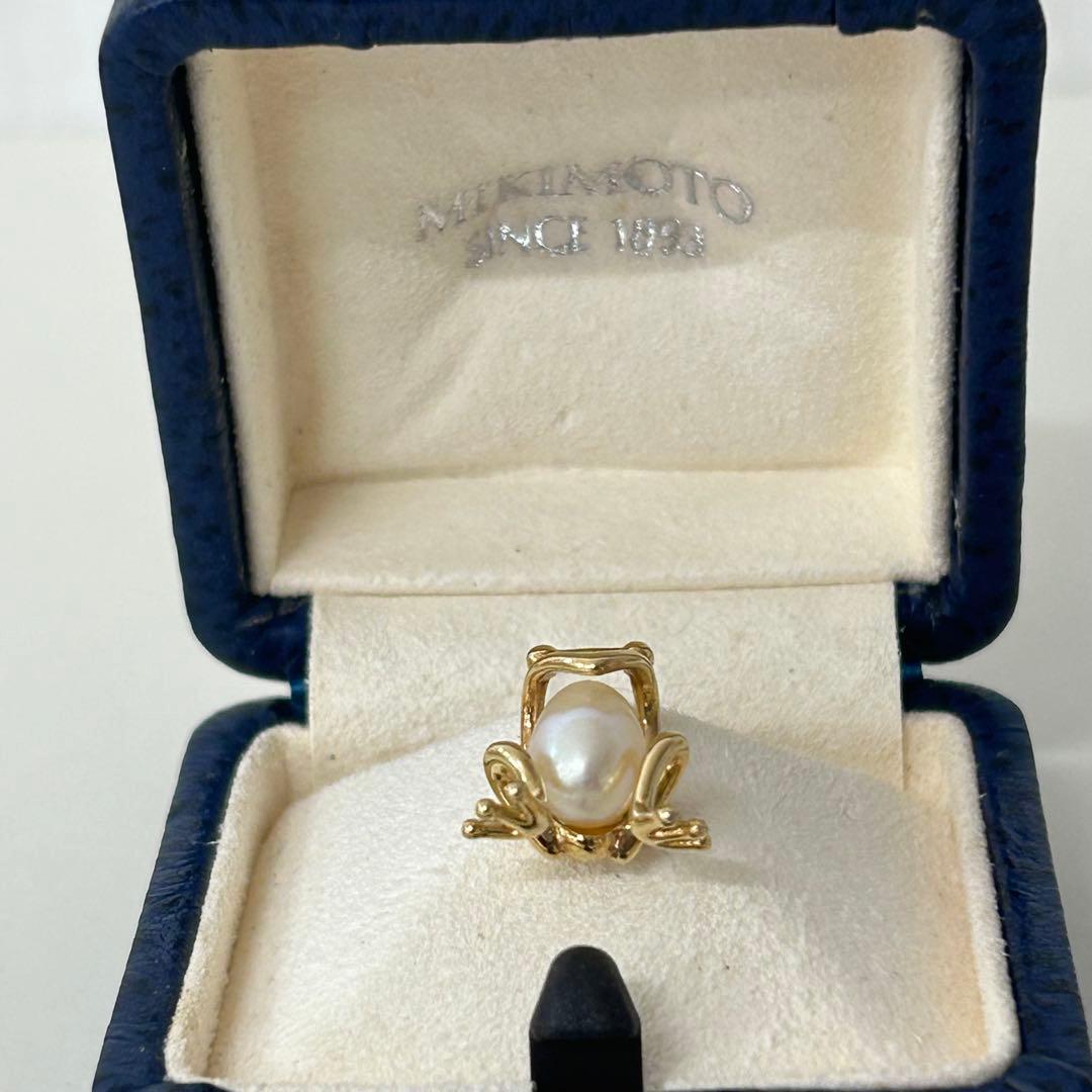 ミキモト K18 18金 タイピン ブローチ カエル フロッグ